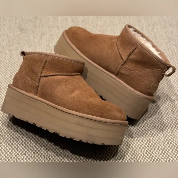 UGG Classic Ultra Mini platform boots in chestnut